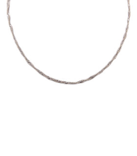 Collana semi-torchon in oro bianco