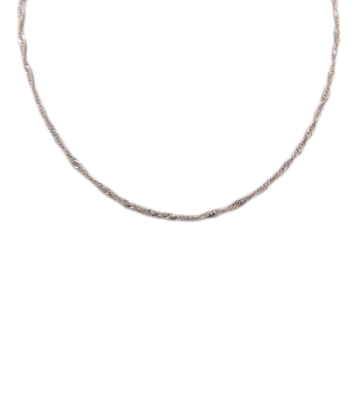 Collana semi-torchon in oro bianco