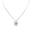 Collana in oro bianco con stella in oro giallo con brillante da 0,05 carati