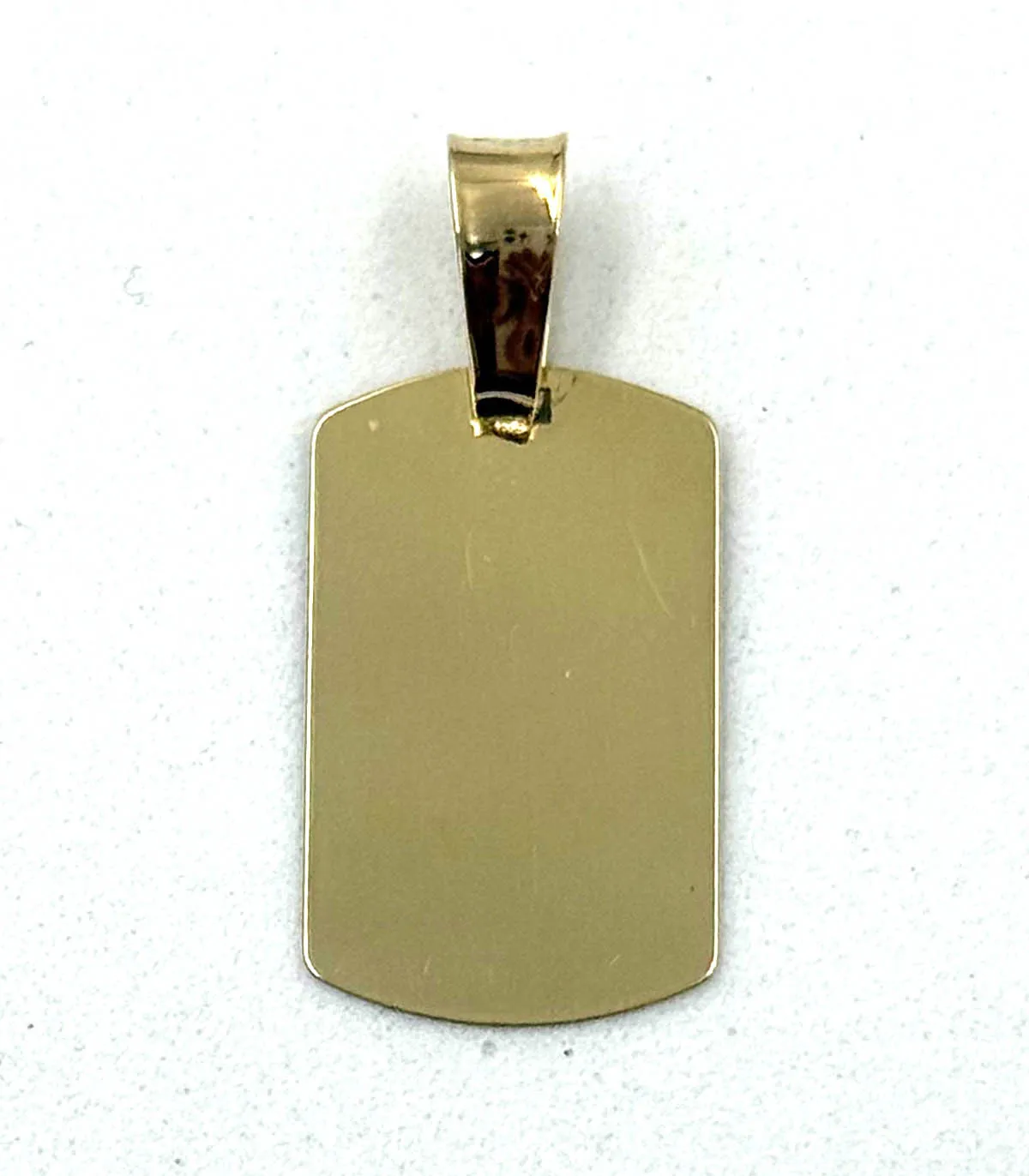 Ciondolo piastra rettangolare in oro giallo da incidere