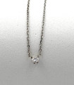 Collana punto luce in oro bianco con brillante da 0,22 carati