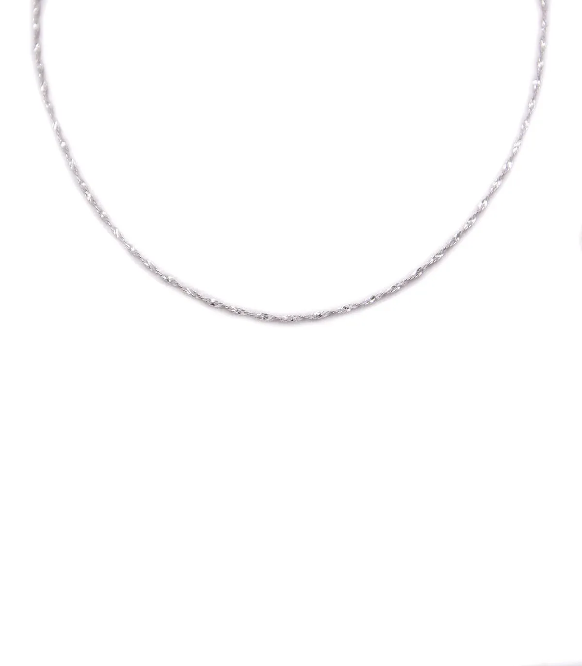 Collana semi-torchon in oro bianco
