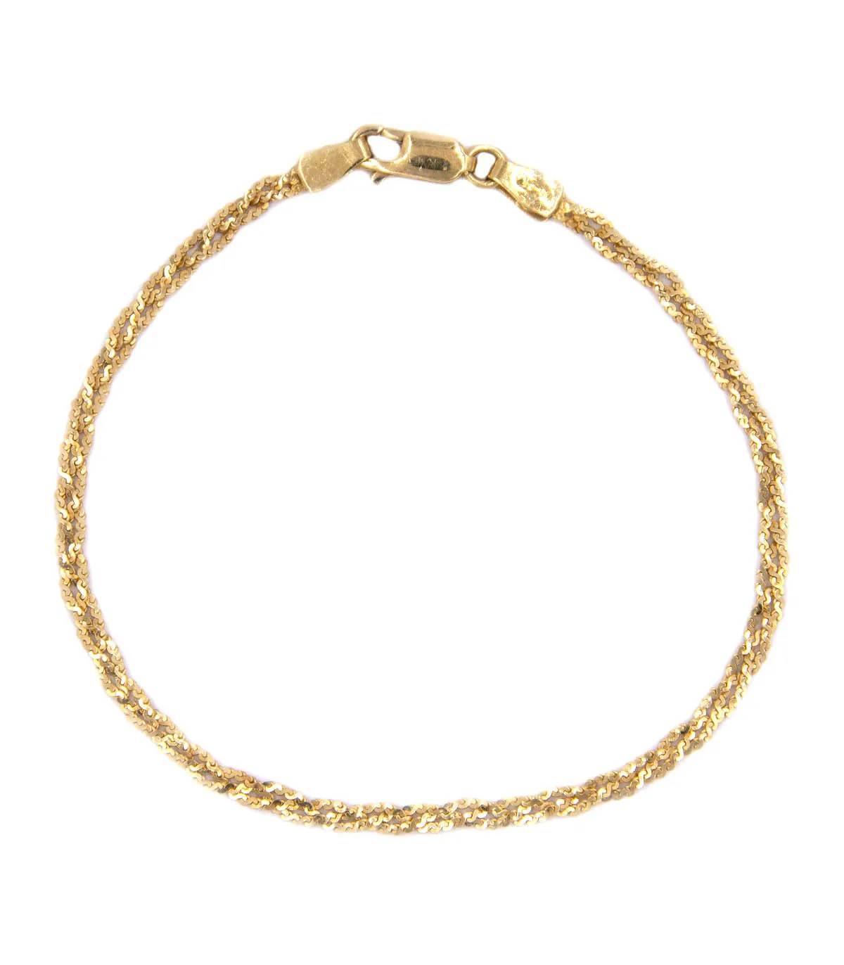 Bracciale intrecciato in oro giallo