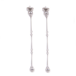 Orecchini pendenti in oro bianco con brillanti 0,12 carati totali