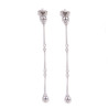 Orecchini pendenti in oro bianco con brillanti 0,12 carati totali