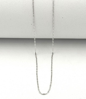 Collana in oro bianco maglia marinara