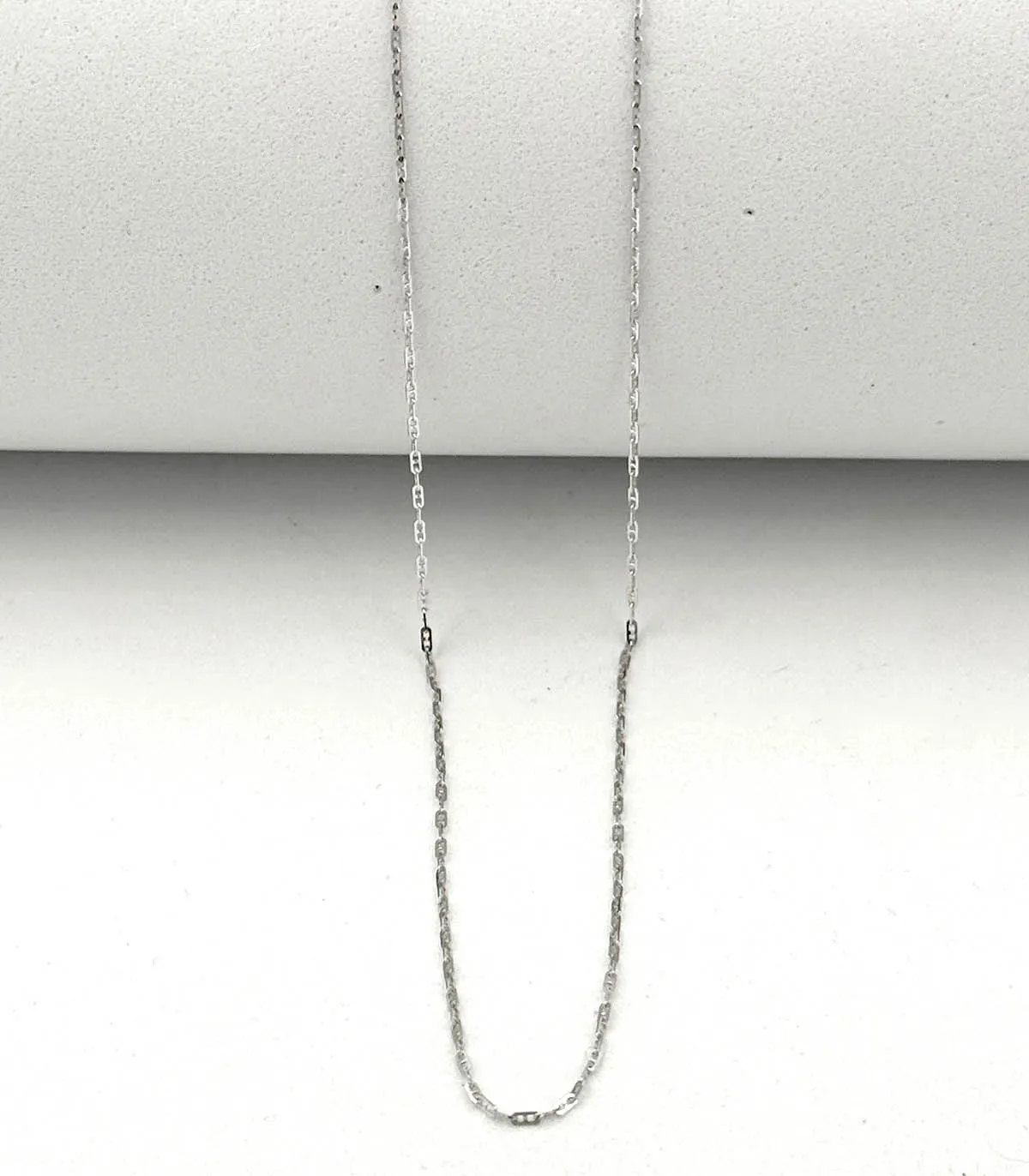 Collana in oro bianco maglia marinara