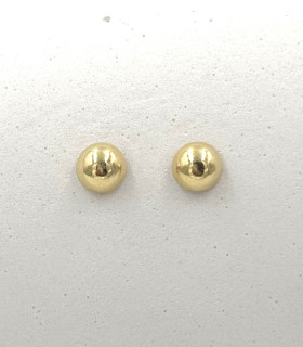 Orecchini semi-sfere in oro giallo