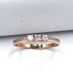 Anello trilogy in oro rosa con brillanti carati totali 0,15