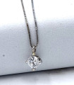 Collana punto luce in oro bianco con brillante da 0,48 carati G VVS1