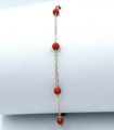 Bracciale in oro giallo con corallini