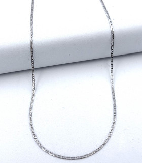 Collana in oro bianco a maglia marinara