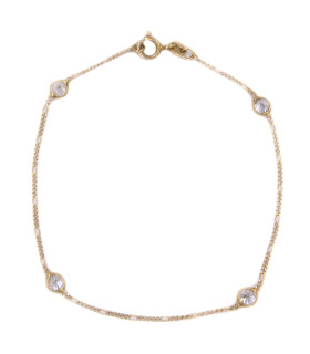 Bracciale in oro giallo con zirconi