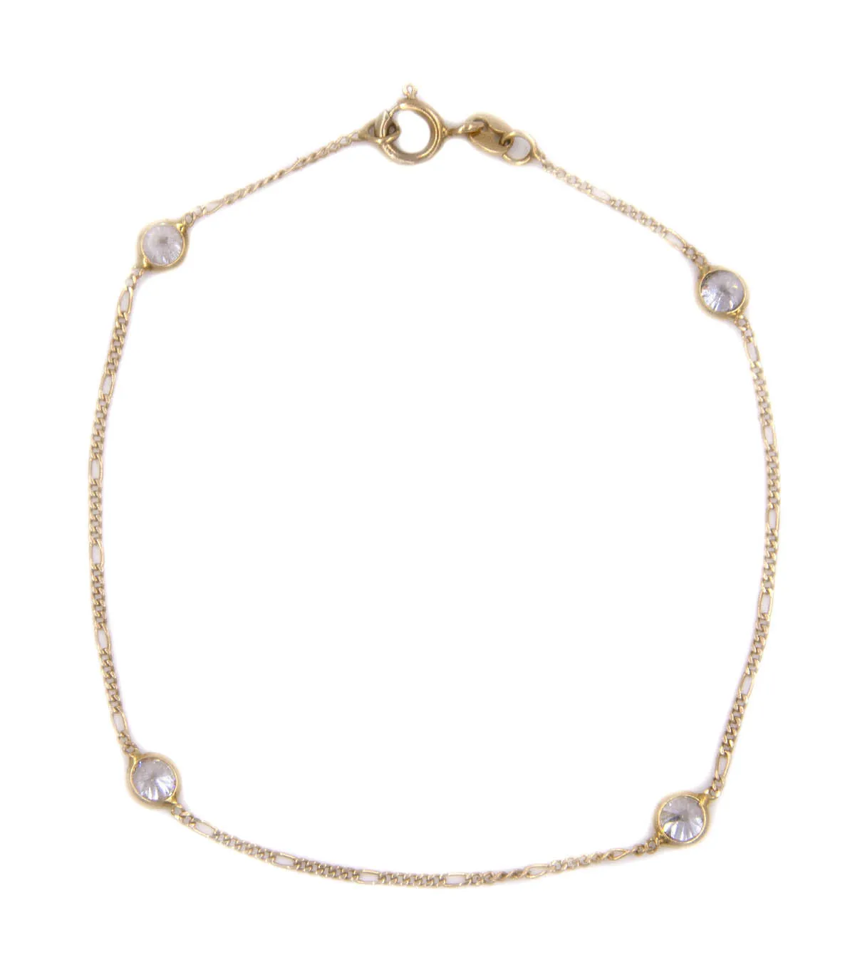 Bracciale in oro giallo con zirconi