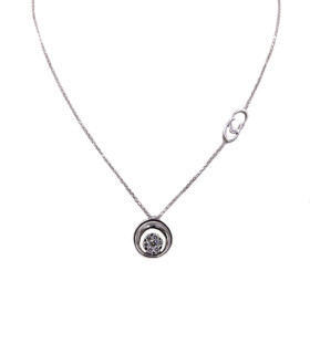 Collana in oro bianco con brillanti carati totali 0,17