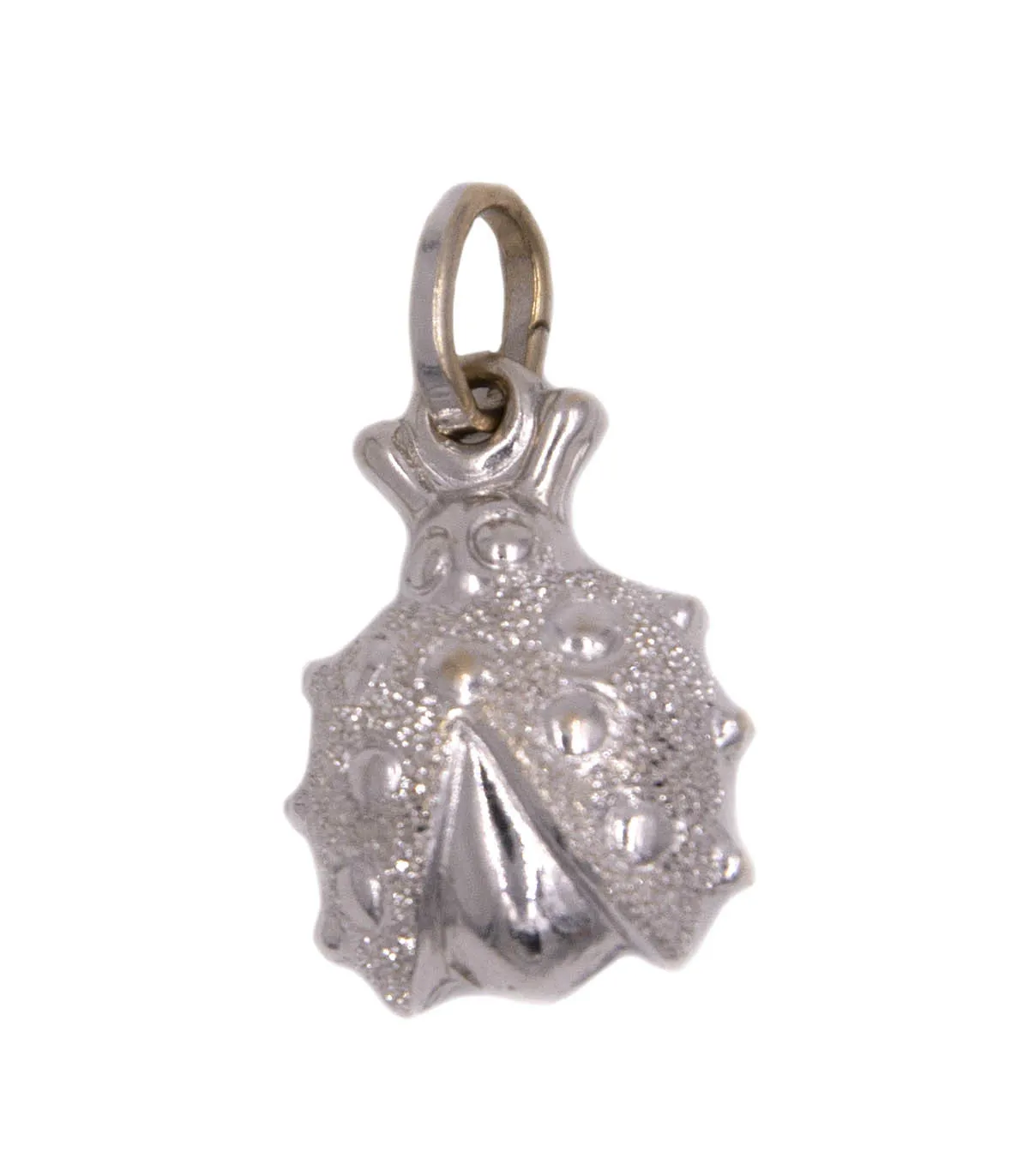 Ciondolo coccinella in oro bianco