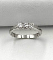 Anello trilogy in oro bianco con brillanti carati totali 0,15
