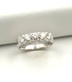 Anello veretta in oro bianco con brillanti carati totali 1,0