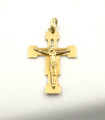 Ciondolo croce in oro giallo con Cristo