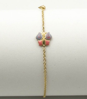 Bracciale in oro giallo con farfalla