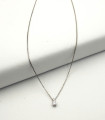 Collana punto luce in oro bianco con brillante da 0,07 carati