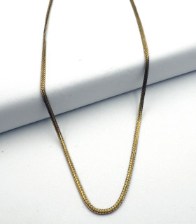 Collana a coda di topo in oro giallo antico