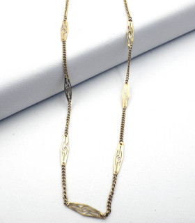 Collana a rombi in oro giallo antico