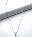 Collana punto luce in oro bianco con brillante da 0,05 carati