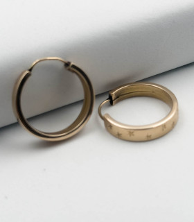 Orecchini a cerchio in oro giallo antico