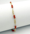 Bracciale in oro giallo con corallini