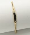 Bracciale in oro giallo con targhetta