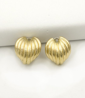 Orecchini a cuore in oro giallo