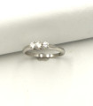 Anello trilogy in oro bianco con brillanti carati totali 0,21