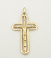 Ciondolo croce in oro giallo con Cristo