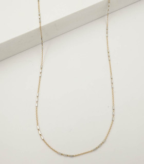 Collana in oro giallo con inserti in oro bianco