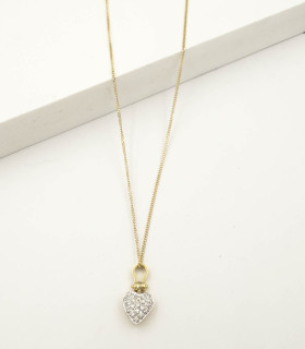 Collana in oro giallo con cuore pendente
