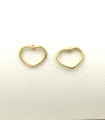 Orecchini a cuore in oro giallo