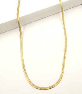 Collana piattina in oro giallo
