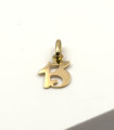 Ciondolo numero 13 in oro giallo