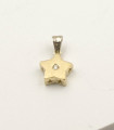 Ciondolo stella in oro giallo con zircone