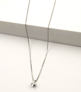 Collana punto luce in oro bianco con brillante da 0,05 carati