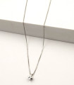 Collana punto luce in oro bianco con brillante da 0,05 carati