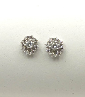 Orecchini in oro bianco con zirconi