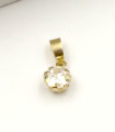 Ciondolo punto luce in oro giallo con zircone