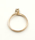 Anello solitario in oro rosa con brillante da 0,10 carati F VVS1