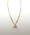 Collana punto luce in oro rosa con brillante da 0,06 carati