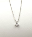 Collana punto luce in oro bianco con brillante da 0,06 carati