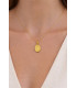 Ciondolo Madonnina miracolosa in oro giallo