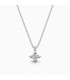 Collana punto luce in oro bianco con brillante da 0,10 carati