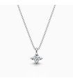 Collana punto luce in oro bianco con brillante da 0,10 carati
